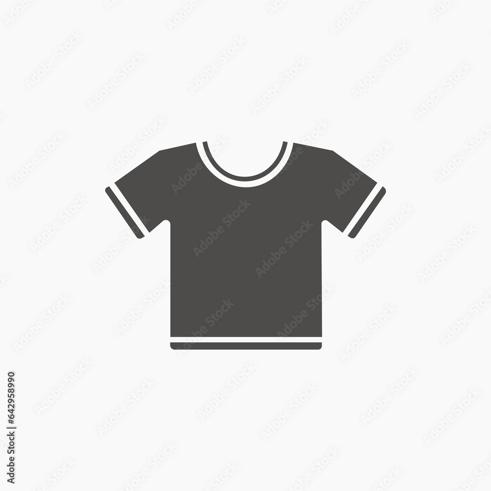 Round neck t-shirt vector icon. fashion, clothing symbol Round neck t-shirt vector icon. fashion, clothing symbol