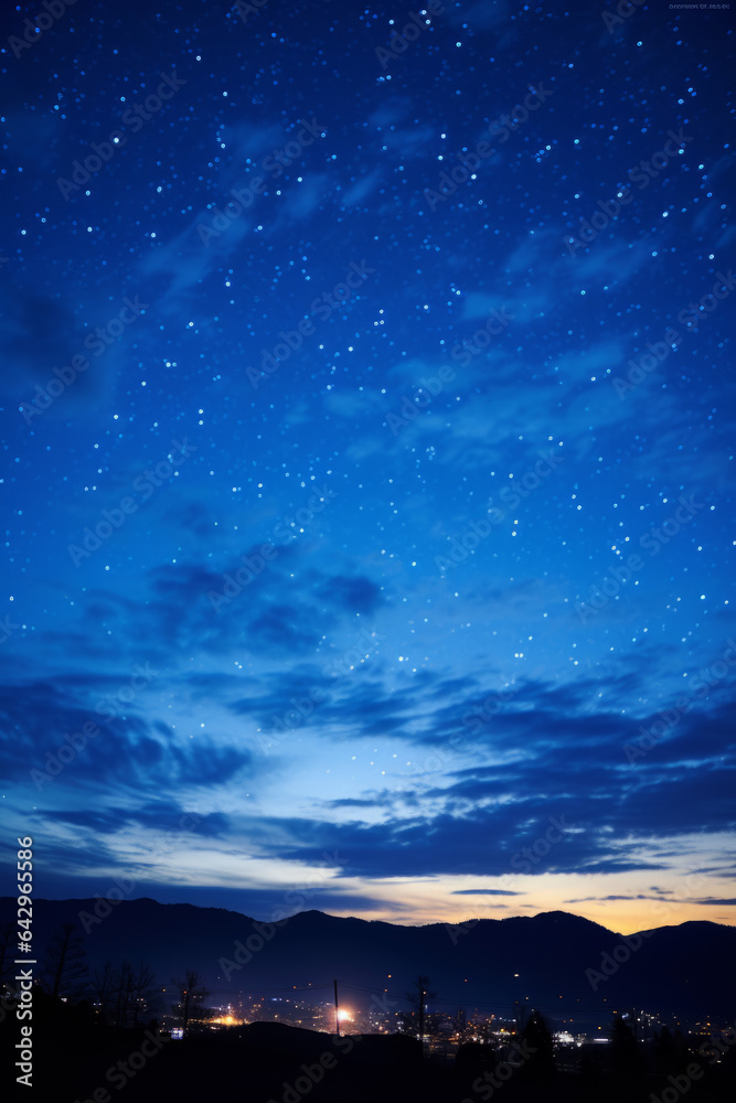 Nightly sky scene with stars