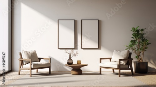 Modern Brilliance Chronicles  Radiating Ambiance Redefined by Mock-Up Frame Brilliance