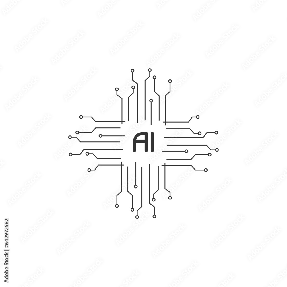 AI Artificial Inteligence Icon, logo, Generative AI, Future Technology, Binary, traces, human brain and AI AI Artificial Inteligence Icon, logo, Generative AI, Future Technology, Binary, traces, human brain and AI