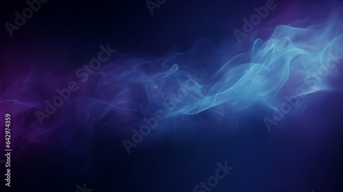 Blue and purple smoke texture on a black background