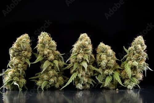 Cannabis and Marijuana Buds Close-Up, Weed 
