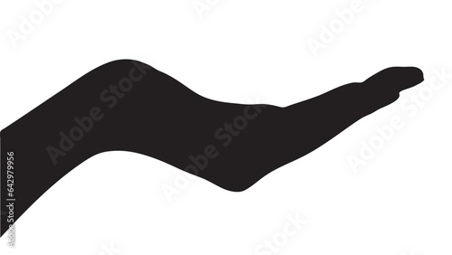 hand silhouette isolated on white, Vector collection of human hands of different gestures, hands gesturing black, Black hands silhouettes, vector illustration