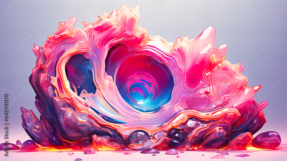 Obraz premium Glass Geode Crystal Inner Radiance