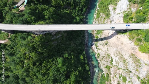 Concrete bridge in the forest