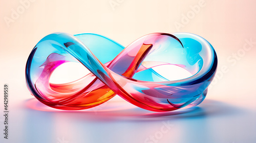 Twisted Glass Ribbon Entangle Motif