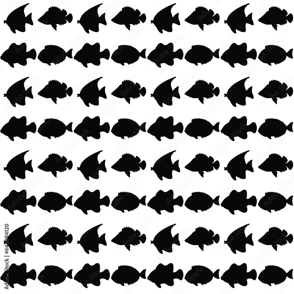 Fototapeta premium set of silhouettes of animals