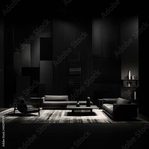 Laurentlc full scenography inspired by soulages living room photo