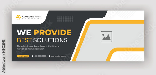 Corporate or Company Business social media cover or web banner design, real estate social media cover design template	