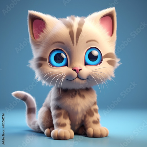 cute and funny 3d cat