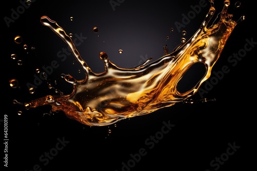 Black background with motor oil pouring over it