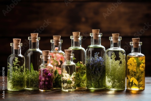 bottled medical flowers  herbs  and essential oils represent a form of alternative medicine. These botanical extracts  such as clover  milfoil  tansy  and rosebay  offer potential health benefits.