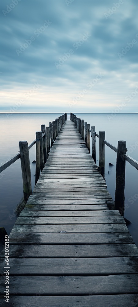 Wooden pier iPhone wallpaper made with Ai generative technology Wooden pier iPhone wallpaper made with Ai generative technology