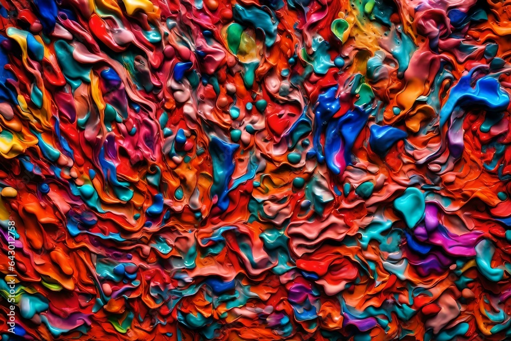Colourful clay smear background texture