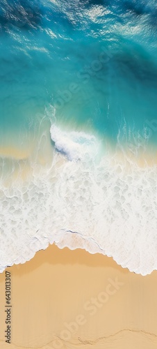 Drone shot of the beach iPhone wallpaper made with Ai generative technology