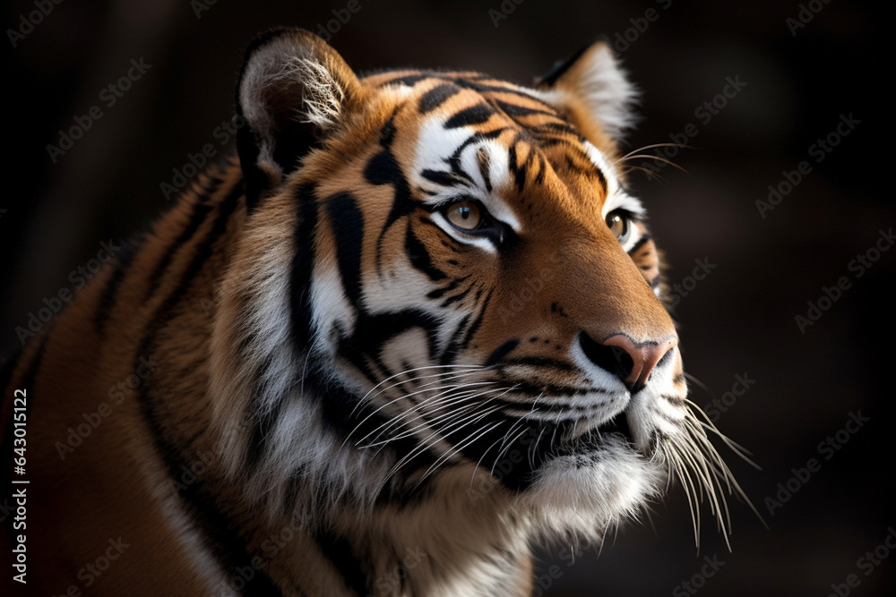 Close-up view of tiger generative AI