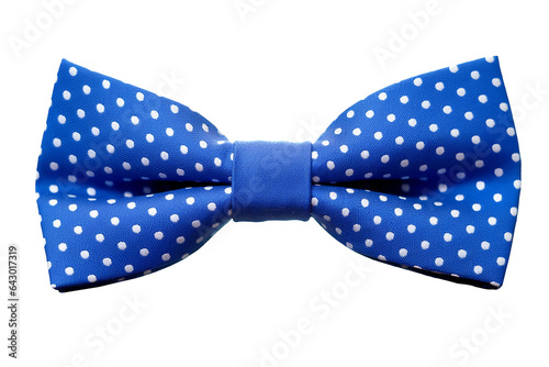 Blue bow tie isolated on transparent or white background, png