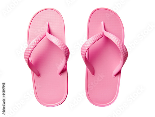 Pink flip flops isolated on transparent or white background, png