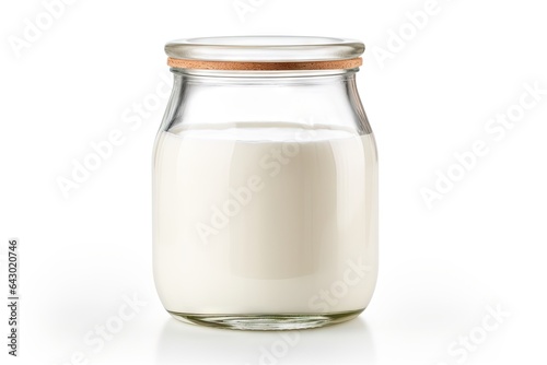 Isolated white milk jar