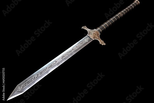 Isolated white Georgian sword