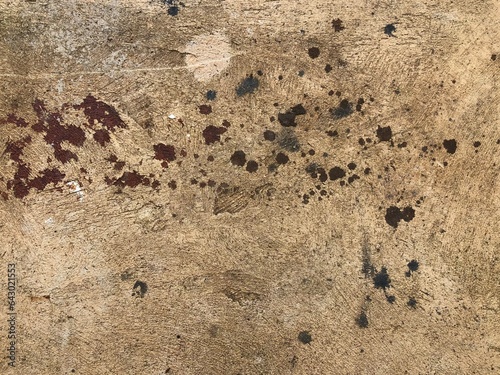 Dirty plaster floor splash with red color,Rough concrete background. 