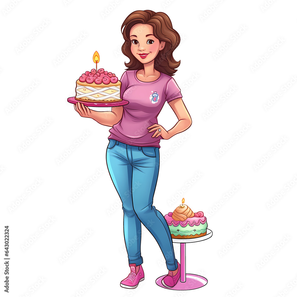 Cute Happy Birthday Mom Clipart Illustration Cute Happy Birthday Mom Clipart Illustration