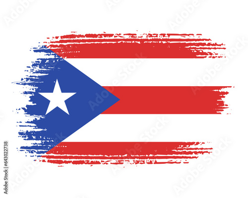 brush flag Puerto Rico transparent background, Puerto Rico brush watercolour flag design template element PNG file Puerto Rico flag