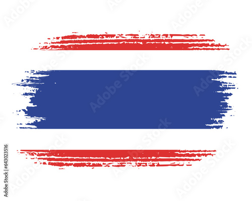 Photography brush flag Thailand transparent background, Thailand brush watercolour flag desi