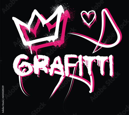 Urban street art style graffiti the king slogan for man - woman tee t shirt or sweatshirt
