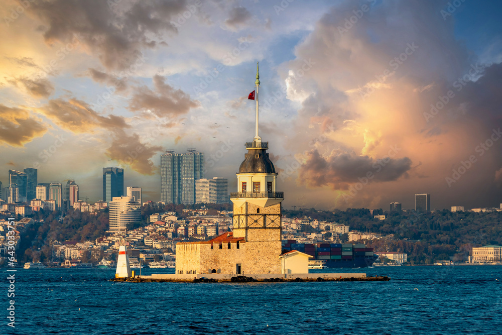 Maiden Tower view in Istanbul
