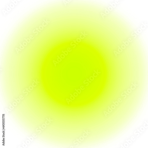 Blurred yellow gradient transparent circle background. 