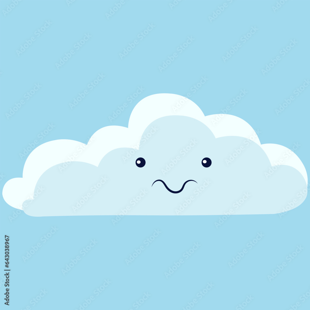 Cloud on a blue background. Vector illustration Cloud on a blue background. Vector illustration