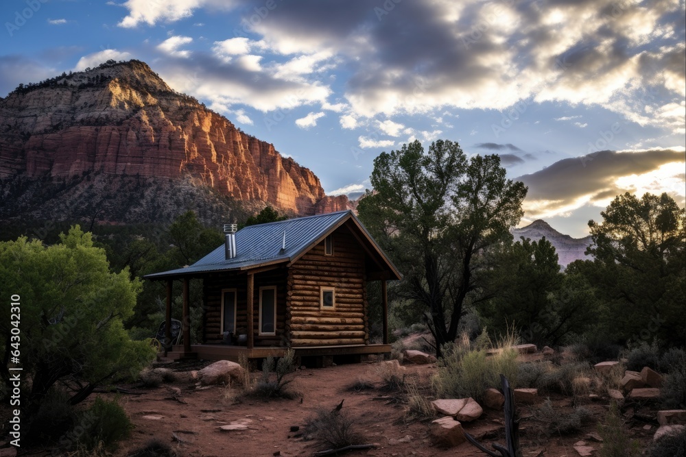 Secluded Small Cabin Retreat in Southern Utah Wilderness, Ideal for Camping amidst Forest and Desert, near National Parks like Zion