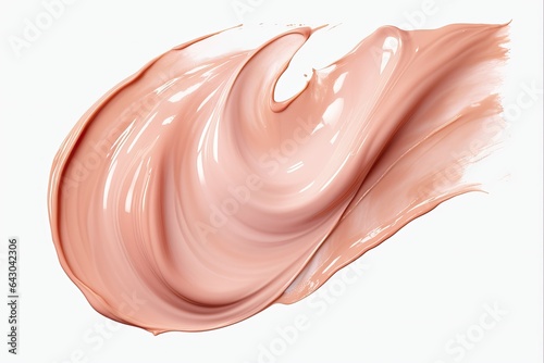 Shimmer Smear. Peach and Pink Cosmetic Product Texture with a Metallic Glow for Lip, Nail and Face Products photo