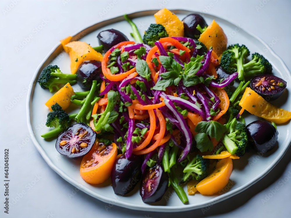Mixed salad, yellow pepper, tomato, red onion. Mixed salad, yellow pepper, tomato, red onion.