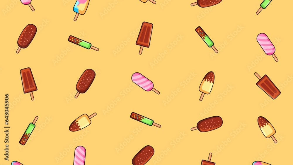Ice Cream Seamless Pattern Background. Ice Cream Seamless Pattern Background.