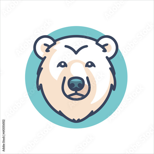 This cute bear logo in vector illustration adds a touch of charm and friendliness to any design project.