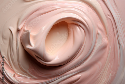 Smear Pink cosmetic cream texture. Face creme, body lotion surface. Skincare creamy and a beauty product background