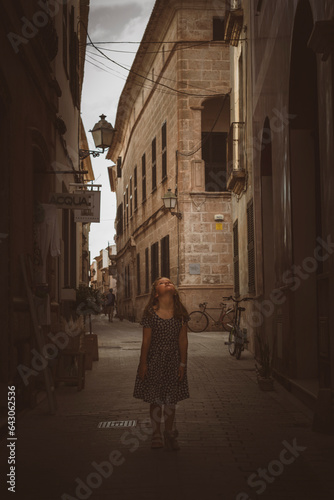 street in the old city with Girl