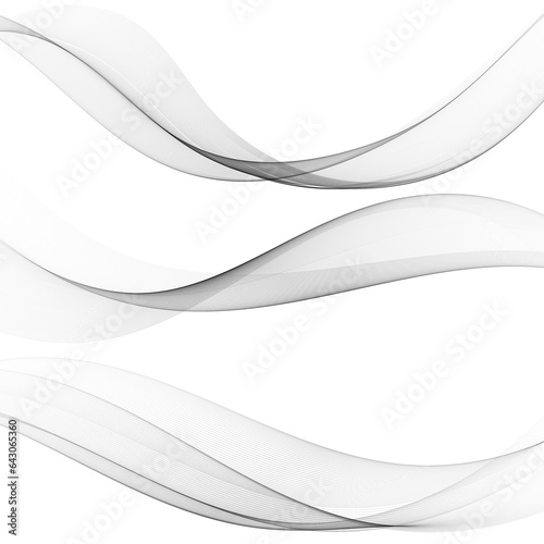 Set of gray abstract waves. Wave pattern. eps 10