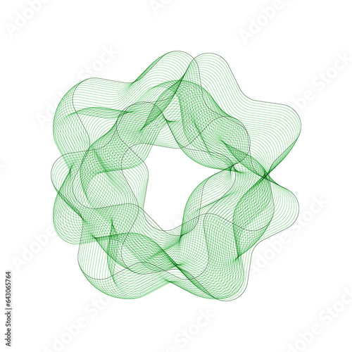 Green abstract wave pattern. Vector design element. eps 10