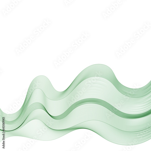 Modern wave pattern. Green wave. Design element. eps 10