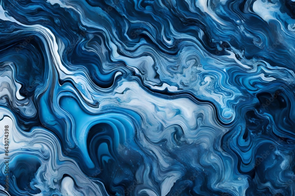 abstract blue background with waves generated by AI technology abstract blue background with waves generated by AI technology