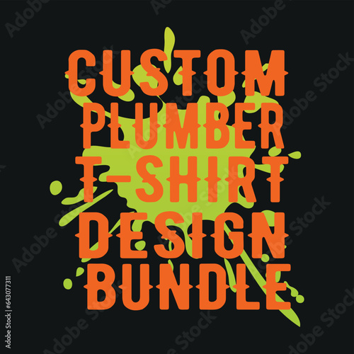 custom plumber t-shirt design bundle