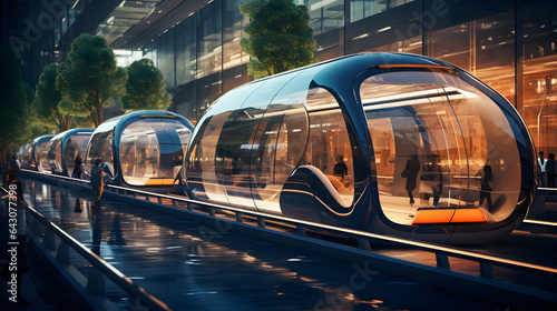 there are many people walking on the platform of a train Generative AI