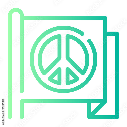 peace flag gradient icon