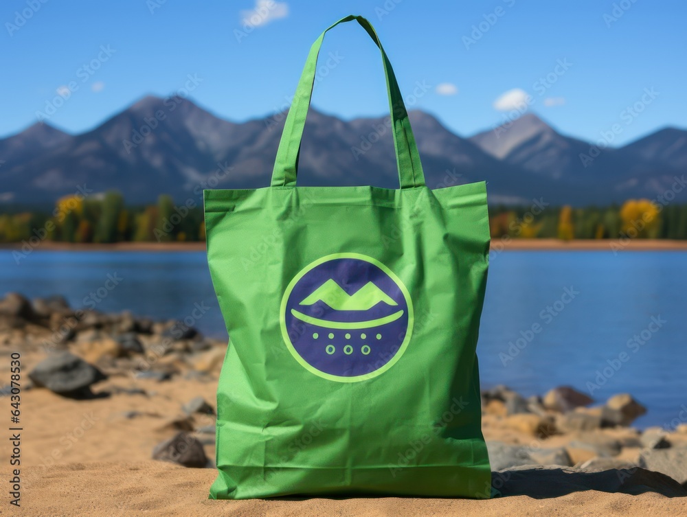 Naklejka premium Eco Material Mockup: Sustainable Design Showcase