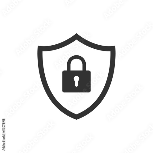 Shield and lock icon vector design template