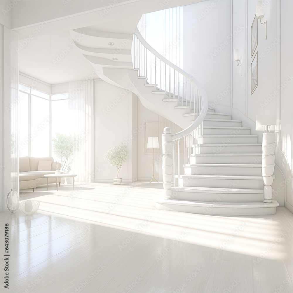 Fototapeta premium staircase in a modern house