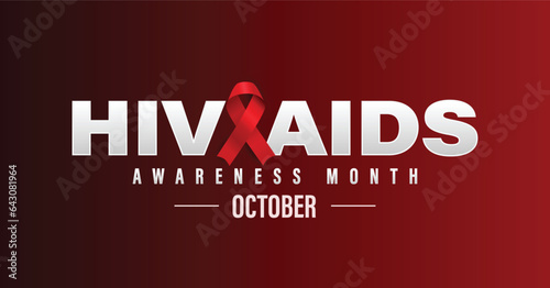 HIV AIDS Awareness Month. Get tested. Observed in October. Web banner.